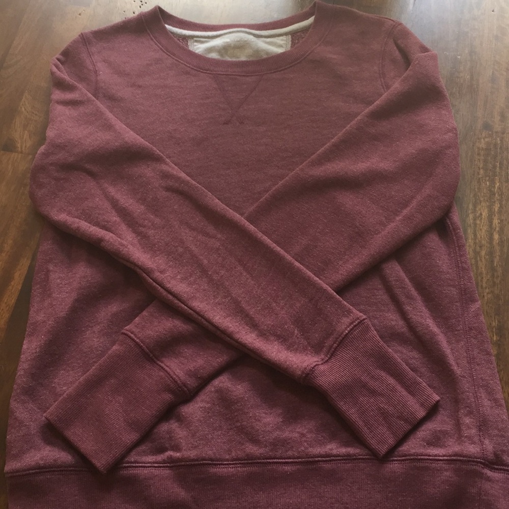 TEK Gear Women's Maroon Fleece Thumbhole Pullover Sweatshirt Size Medium